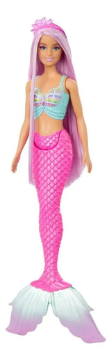Barbie Muñeca Sirena Con Pelo y Accesorios Para Peinar HRR00
