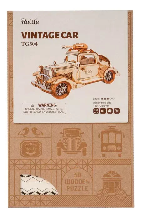 Robotime Puzzle 3d Auto Antiguo Tg504 Rolife