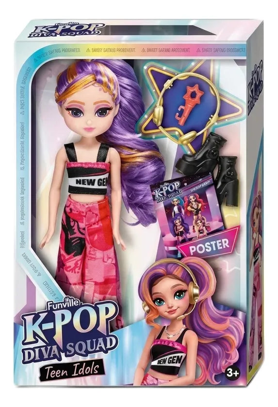 Kpop Muñeca Diva Squad Teen Idols 24cm Lad81140