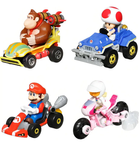 Hot Wheels Set De Pista Mario Kart x4 Karts de Metal GWB36