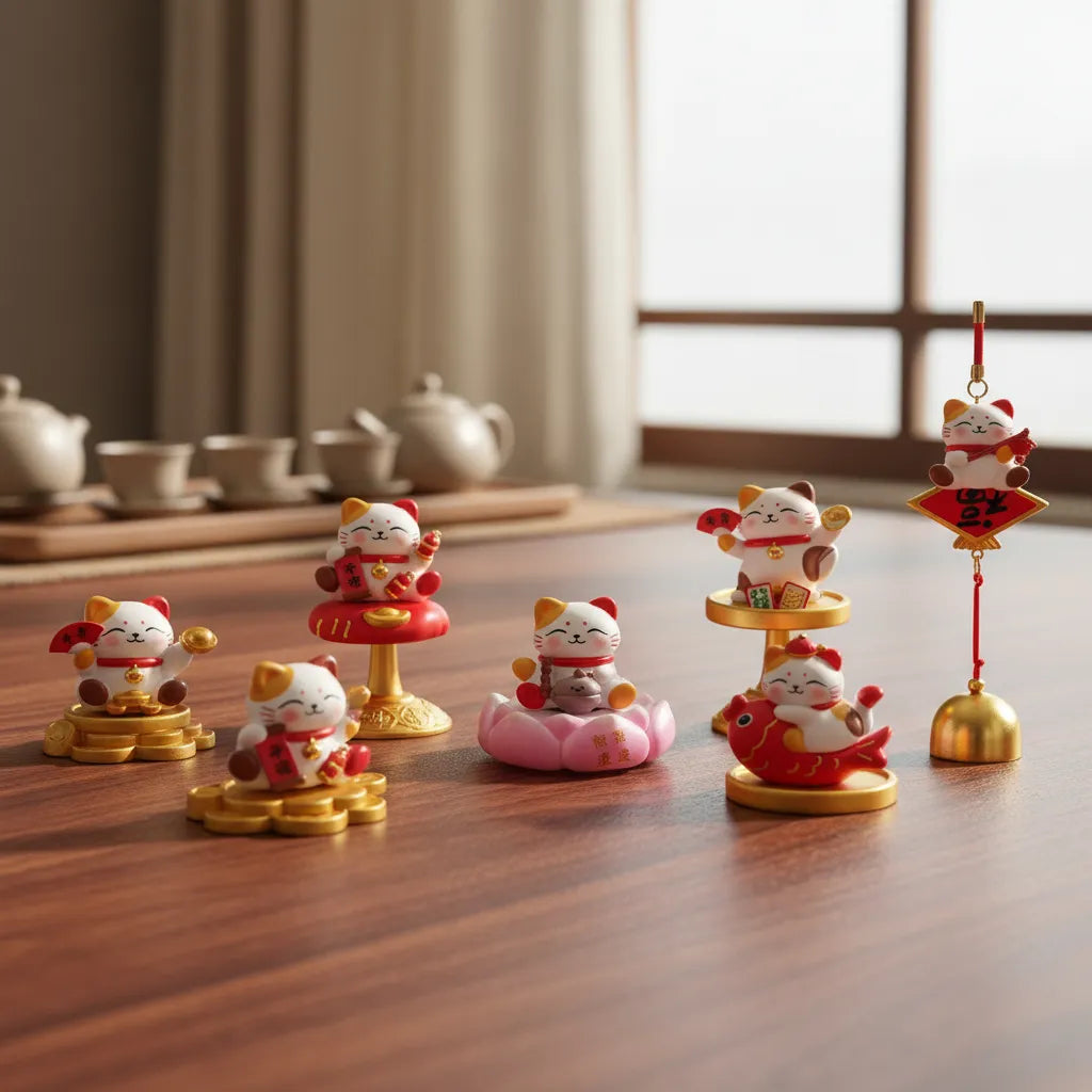 Figura Sorpresa Gatito Feng Shui Kl937 Shine