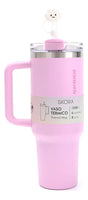 Skora Vaso Termico Con Bombilla Y Tapon Nube 1200ml Rosa 40135