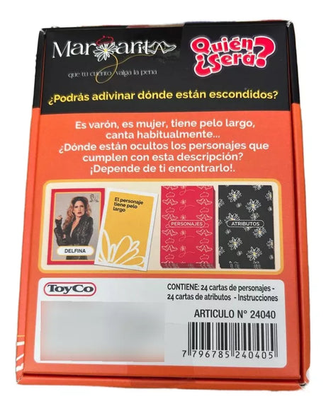 Juego De Mesa Cartas De Margarita, Quien Sera? 24040