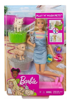 Muñeca Barbie Baño De Mascotas Fxh11 Mattel