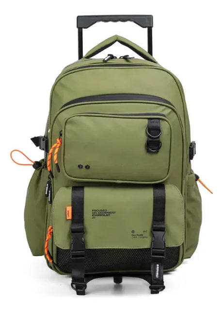 Chimola Mochila con carro de 18" Plain multipocket blue FS84