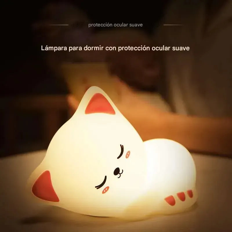 Velador Infantil Usb Recargable Gatito KL315 Shine