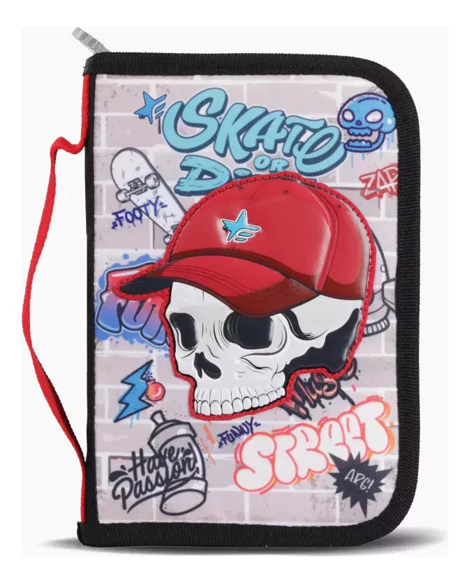 Footy Cartuchera rigida con un cierre Skull F53074.01.UNICO