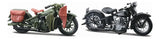 Maisto 1:18 Harley Davidson 1942 Flathead Verde y Harley Davidson 1948 Panhead Negro 40s -Pack x2 37301