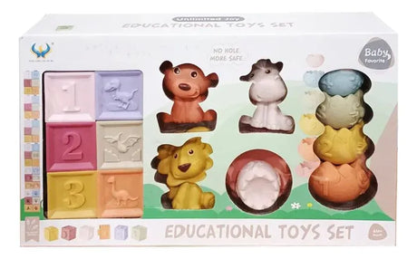 Baby Favorite Set educacional Animales, torres y cubos apilables ZY1650560