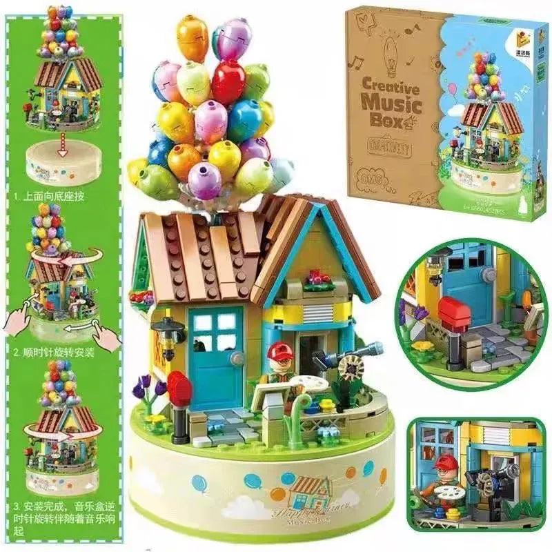 Panlos Bricks Caja Musical Puzzle 3d Casa Globos Up 528 pzs 2143295