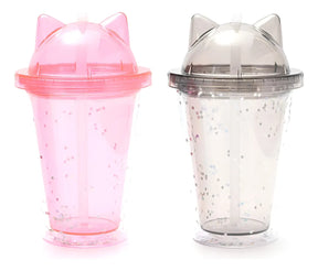 Skora Vaso Infantil Gatito Y Brillos 350ml 40448