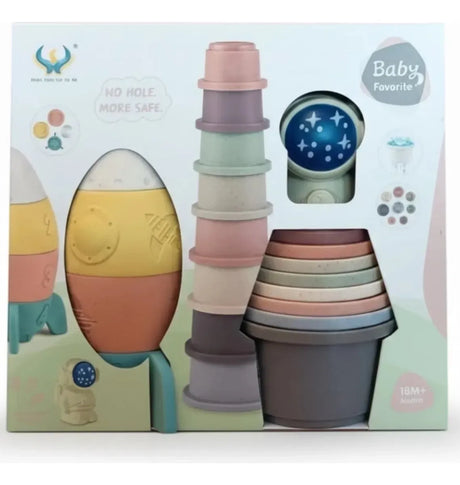 Astronautas Cohetes Y Vasos Apilables ZY1764041