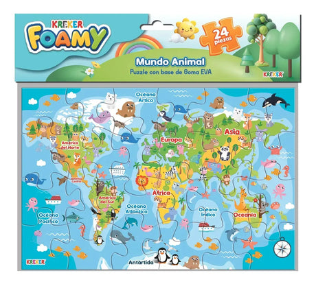 Foamy Planisferio Mundo Animal 813