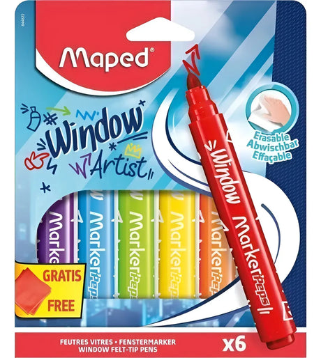 Maped Rotuladores Para Vidrio X6 + Cloth Estu 844822