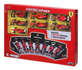 Bburago 1:43 Scuderia Ferrari: 7 Coches + Soporte de Exposición 18-36864