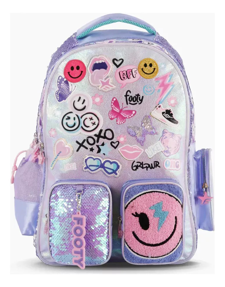 Footy Mochila de espalda de 18" Happy Smile F6163.01.UNICO
