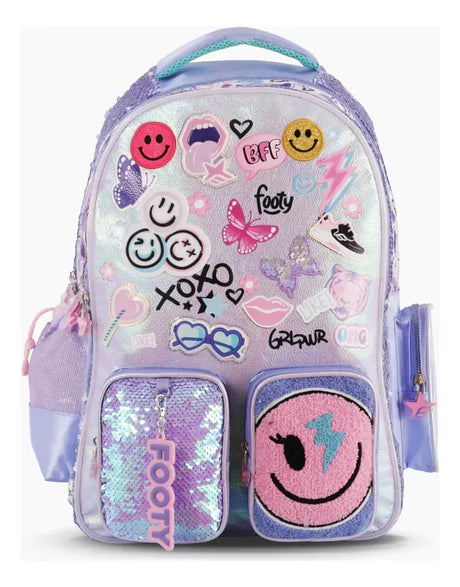 Footy Mochila de espalda de 18" Happy Smile F6163.01.UNICO
