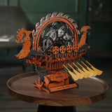 Robotime Puzzle 3d Rokr Barco Dragon Vikingo Lk802