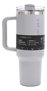 Wanderlust Vaso Termico Con Bombilla 1200ml Gris 40125