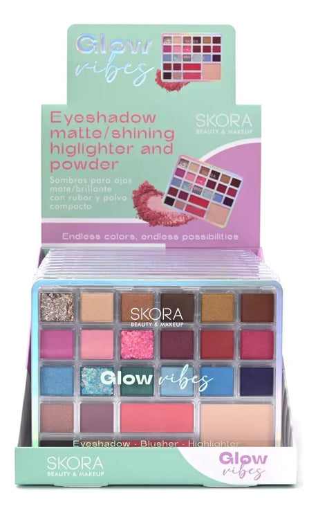 Sombras para Ojos Rubor e Iluminador Skora Glow Vibes 39612