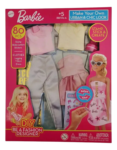 Combo Muñeca Barbie T7439 + Set Ropa Para Diseñar BBFD2-A