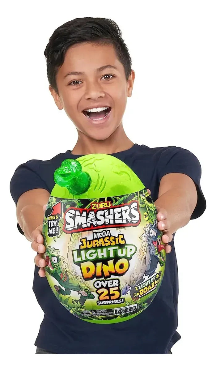 Smashers Mega Egg Jurassic Light Up Dino +26 Sorpresas 7852