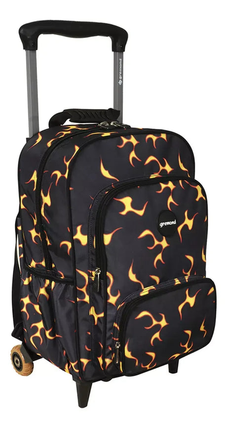 Gremond Mochila con carro negra con fueguitos 5051500054