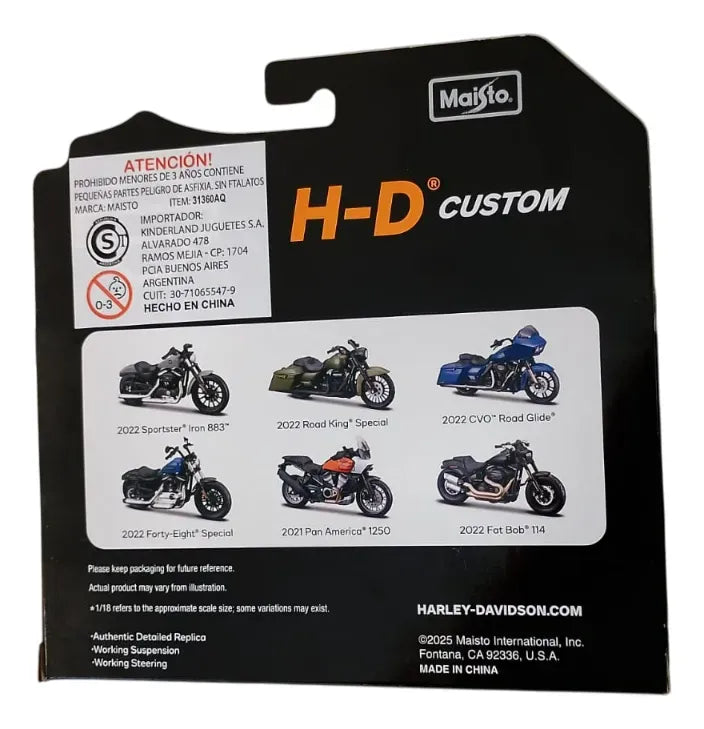 Maisto 1:18 Motorcycle Harley-Davidson Serie 4331360AQ