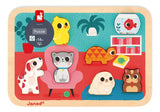 Janod Chunky Puzzle De Los Animales De Compañia J07122