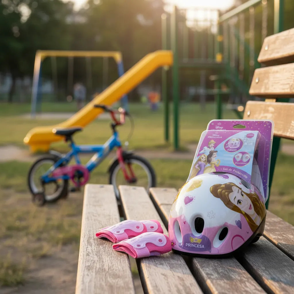 Kit Casco Con Protecciones Disney Princesas 12277