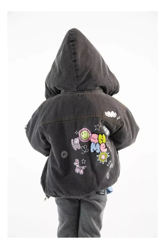 Chimola Campera Denim Dorothy Talle 4 Black Jean J01