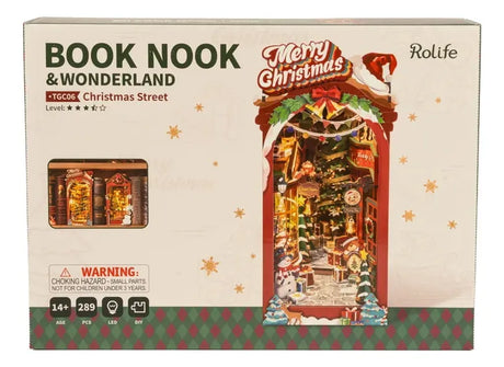Robotime Rolife Puzzle 3d Christmas Street Book Nook Tgc06