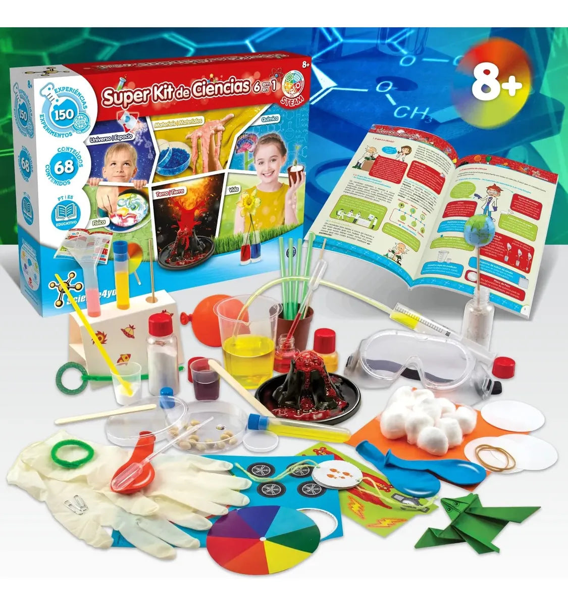 Science4you Kit Super Science 6 en 1 150 Experimentos 80002186 615168