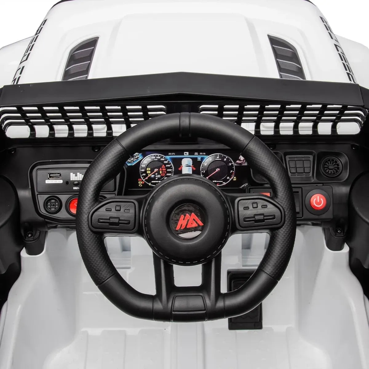 Auto A Bateria Todo Terreno Blanca HM6588