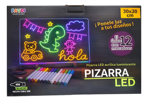 Pizarra Led Con 12 Marcadores FDKW5072213 413-0068