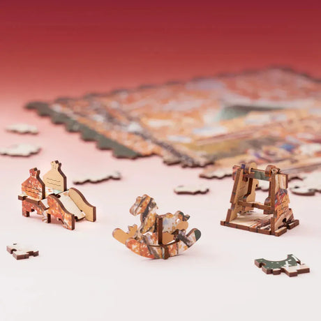 Robotime Rowood Puzzle 3d Golden Autumn Carousel Ta008