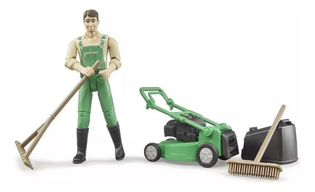 Bruder Bworld Jardinero con cortadora de cesped BRU62103