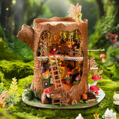 Robotime Rolife Puzzle 3d Casa Del Árbol Cuento Hadas Dg179