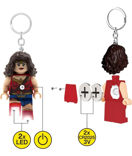 Lego Llavero Mujer Maravilla Super Heroes Con Luz LGL-KE117H LE019