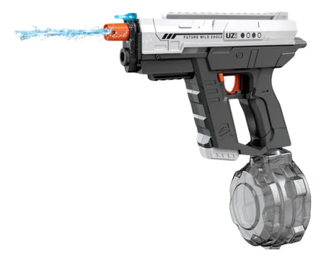 Pistola De Agua Uzi Con Luz Eléctrica Recargable NEGRA KB1323