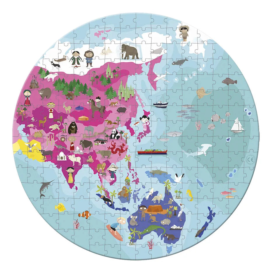 Janod Puzzle Ilustrado A Dos Caras Planeta Azul J02655