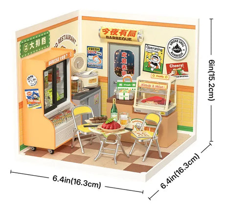 Robotime Rolife Puzzle 3d Night Out Food Stall Dw022