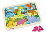 Janod Chunky Rompecabeza Puzzle 7 Piezas Dinosaurios J07054