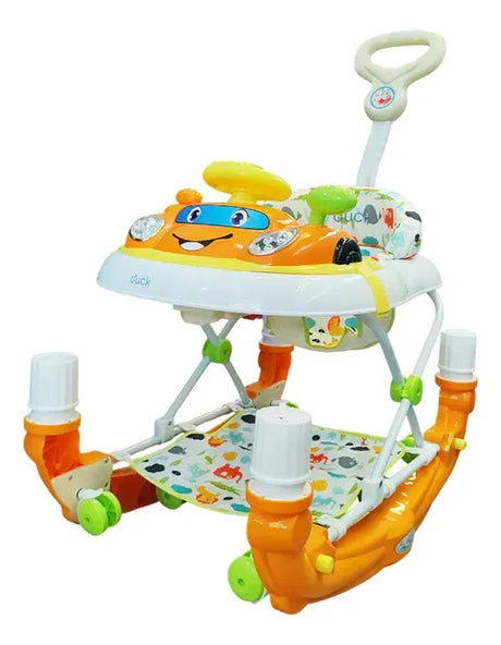 Duck Andador auto 3 En 1 c/Manija naranja 9802H