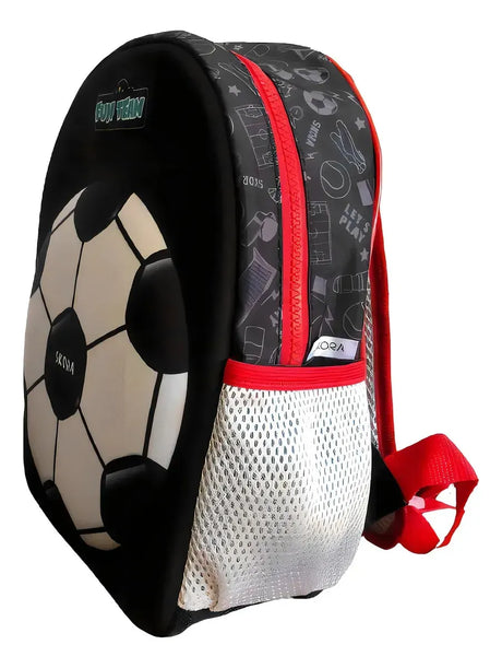 Mochila C/Luz Petit Termoformada Futbol Red 22x30x10cm 12P 41319