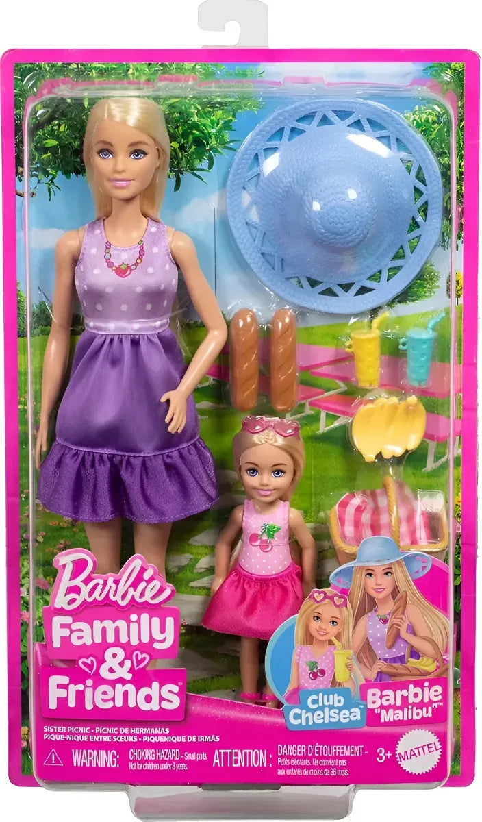 Set Picnic Barbie Malibu Con Chelsea JBF43