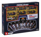 Bburago 1:43 Red Bull Racing: 7 Coches + Soporte de Exposición 18-38168