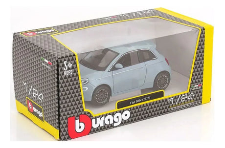 Bburago 1:24 Fiat 500 E 2023 Blanco/Azul Metalizado 18-21110