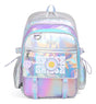 Chimola Mochila de espalda de 17" Shiny Blocks Silver TR156