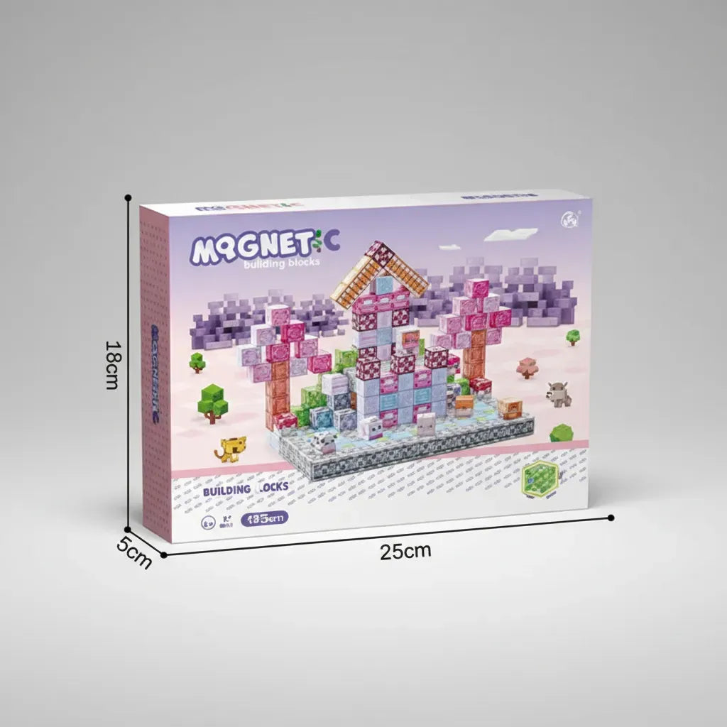 Bloques Magnéticos Cubos Steam Minecraft Pink Shine 2960018